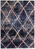 Makondo Abstract Navy Blue Area Rug - 6'7" x 9'6"