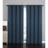 Jacquard Blackout Panel Linea Navy Blue 84\"- Set of 2