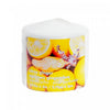 2.75" x 3" Scented Pillar Citrus Ginger - Set of 4 Candle|Chandelle pilier parfumée de 2,75 po x 3 po à arôme d’agrumes et gingembre - ensemble de 4 chandelles