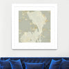 "Sea Coral Ii" Matted and Framed White 36x36 Wall Art