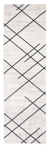 Damali Ivory/Blue Machine Washable Area Rug - 2'6\" x 8'0\"