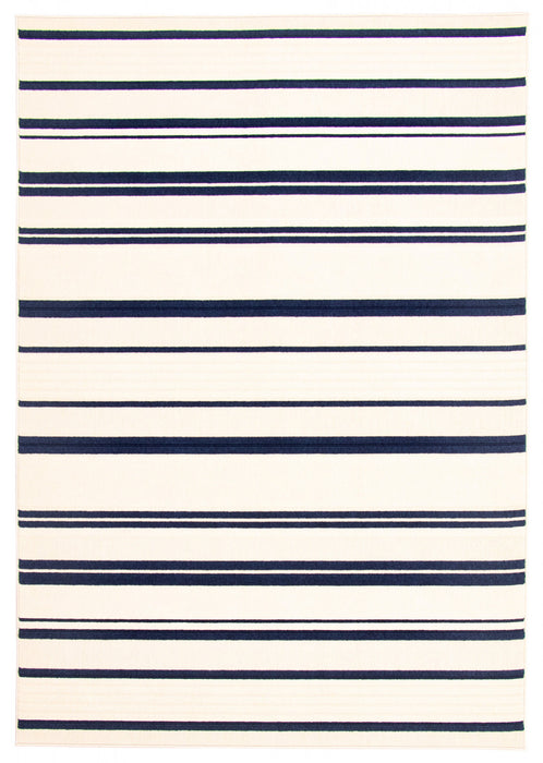 Talya Blue-Ivory 6'7\" x 9'6\" Area Rug