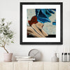 "On The Rocks" Matted and Framed Black 36x36 Wall Art