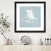 "Serene Seaside Iii" Matted and Framed Black 30x30 Wall Art