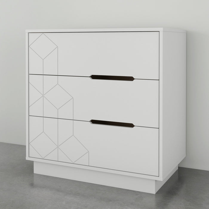 Nordika 3-Drawer Chest - White