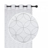 Lurex Embroidered Sheer Panel Diamond Grey 96" - Set of 2|Panneau de rideau transparent en LurexMC brodé de motifs de diamants gris - ensemble de 2