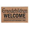 Coir Door Mat Grandchildren Welcome Parents by Appt Floormat|Paillasson en fibre de coco « Grandchildren Welcome Parents by Appt »