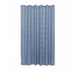 Polyester Silver Foil Trellis Printed Shower Curtain Blue|Rideau de douche en polyester bleu et aluminium argenté à motif de treillis
