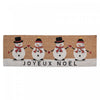 Coir Door Mat Quadruple Snowman - Joyeux Noel 16 x 48 Floormat|Paillasson en fibre de coco orné de quatre bonshommes de neige - « Joyeux Noël » 16 x 48