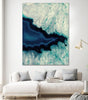 "Up Close Blue Mineral Ii" Giant Art 72x54 Wall Art