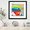 "Free Falling" Matted and Framed Black 36x36 Wall Art