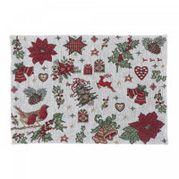 Tapestry Placemat Holiday Festivities 13 x 18 - Set of 12