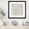 "Fluxus I" Matted and Framed Black 36x36 Wall Art