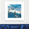 "Surf's Up" Matted and Framed White 36x36 Wall Art