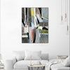 "Oceanrain" Canvas Framed Black 30x40 Wall Art