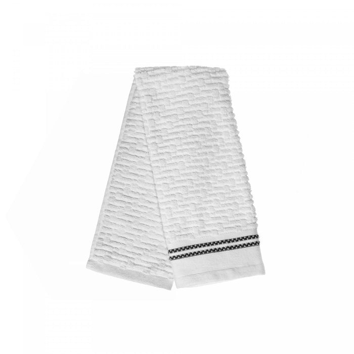 Luxury Stitch Hand Towel 16 x 27 White - Set of 6 Towels