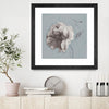 "Floral Symposium Ii" Matted and Framed Black 30x30 Wall Art
