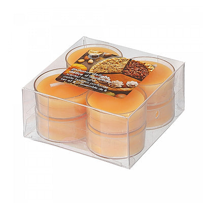 8 Pk Scented Tealights Autumn Delight - Set of 2 Candle|Paquet de 8 bougies chauffe-plats parfumées à arôme de délice d’automne - ensemble de 2 paquets de bougies