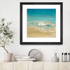 "Coastal Viewpoint Ii" Matted and Framed Black 36x36 Wall Art