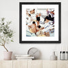 "Tammy & Greg's Pool Party" Matted and Framed Black 36x36 Wall Art