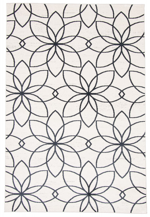 Terali Ivory Machine Washable Area Rug - 3'0\" x 5'0\"