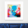 "Traveling Back In Time" Matted and Framed White 36x36 Wall Art