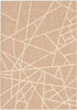 Sadie Abstract Taupe-Champagne Area Rug - 5'3" x 7'7"
