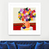 "Taking In The Love" Matted and Framed White 30x30 Wall Art