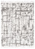 Helma Urban Cream, Light Grey Shag 5'3" X 7'3" Area Rug