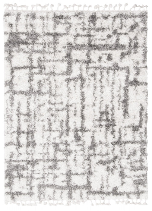 Helma Urban Cream, Light Grey Shag 5'3\" X 7'3\" Area Rug