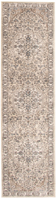 Octavian Tabriz Beige-Ivory Area Rug - 2'7\" x 8'2\"