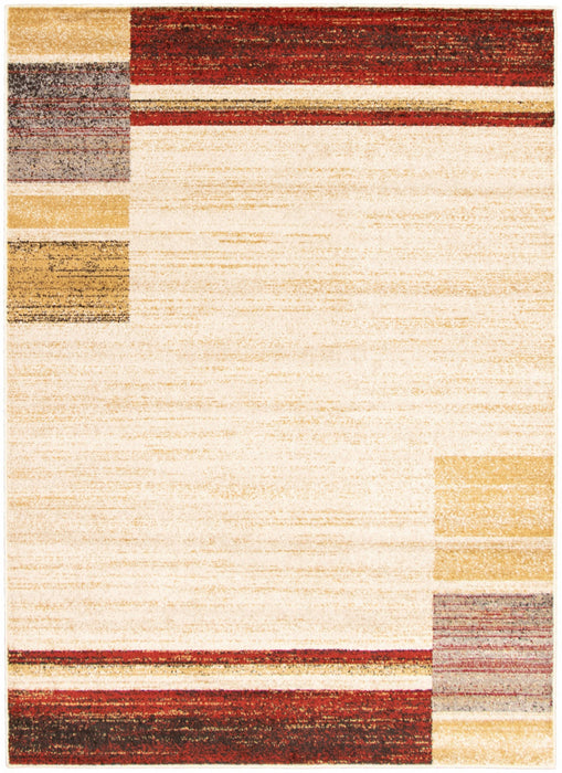 Aya Ivory-Red Area Rug - 5'3\" x 7'3\"
