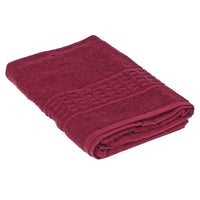 Basketweave Bath Towel 30 x 60 Burgundy - Set of 2 Towels