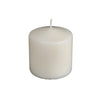 2.75" x 3" Unscented Pillar White - Set of 2 Candle|Chandelle pilier blanche non parfumée de 2,75 po x 3 po - ensemble de 2 chandelles