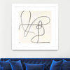 "Juxtaposing" Matted and Framed White 36x36 Wall Art