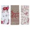 Printed Joyeux Noel Cotton Kitchen Towel |Linge à vaisselle imprimé « Joyeux Noël » en coton
