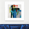"Return The Fork" Matted and Framed White 30x30 Wall Art