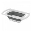 Collapsible Over the Sink Colander White/Grey Cookware|Passoire pliable à poser au-dessus de l’évier blanche et grise