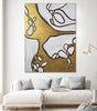 "Mocha Latte -gold - 1" Giant Art 72x54 Wall Art