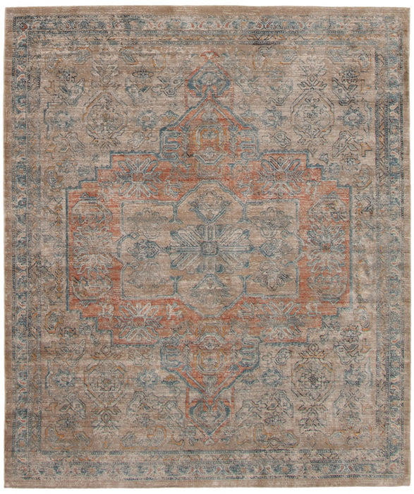 Baina Heriz Beige Area Rug - 5'3\" x 6'7\"