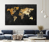 "Dramatic World Map" Giant Art 84x54 Wall Art