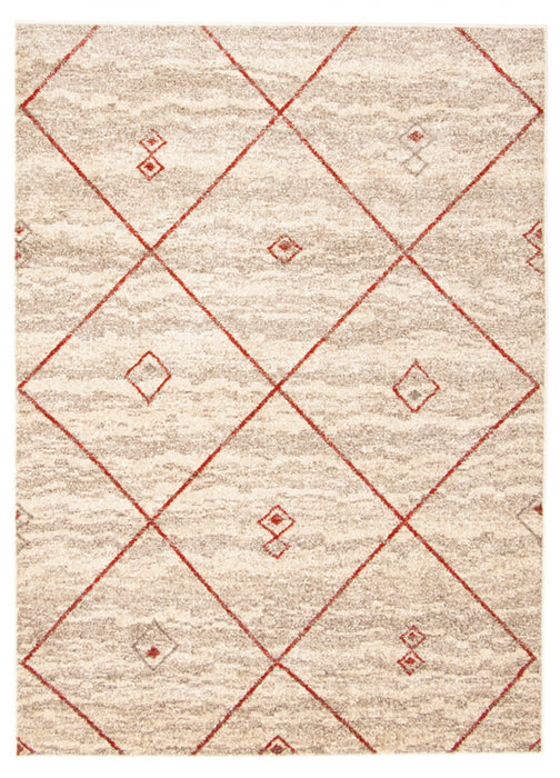 Grande Ivory/Red 7'10\" X 10'2\" Area Rug
