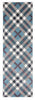Kors Blue Machine Washable Area Rug - 2'6" x 8'0"