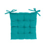 Polyester Tufted Chair pad 18 x 18 Teal - Set of 2|Coussin de chaise capitonné 18 x 18 en polyester bleu sarcelle - ensemble de 2