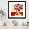 "Taking In The Love" Matted and Framed Black 30x30 Wall Art