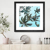 "Palm 03" Matted and Framed Black 36x36 Wall Art