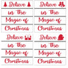 Set of 4 Wooden Enamel Coasters Believe in The Magic of Christmas|Ensemble de 4 sous-verre « Believe in The Magic of Christmas » en bois et émail