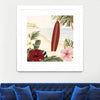 "Aloha Ii" Matted and Framed White 36x36 Wall Art