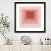 "After Josef O" Matted and Framed Black 36x36 Wall Art