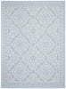 Neisha Traditional Light Blue Rug 6'7" X 9'6" Area Rug